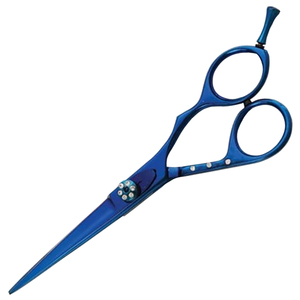 Ciseaux de coiffure professionnels de nouvelle conception, 6 pouces, lame en acier inoxydable, lame affûtée, pour droitiers, couleur bleue, logo personnalisé, ciseaux OEM - Product Image 6
