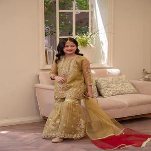 Robe de fantaisie prête à porter pour enfants (filles) de haute qualité, robe en coton respirante de qualité export, robe pakistanaise pour enfants. - Product Image 5