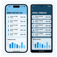 RoyalCraft Water Intake Tracker, Recordatorio de Hidratación, Monitor de Bienestar, Versión Empresarial, Compatible con IOS/Android/Linux/Mac