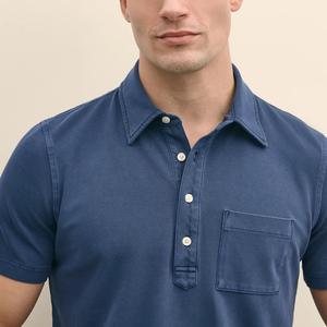 Polo en coton 100 % (220 g/m²) à manches courtes et col rond, couleur unie, pour l'été, décontracté, personnalisable avec logo, tendance, vente en gros - Product Image 5