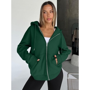 Venta Directa de Fábrica: Sudaderas Casuales Oversize para Mujer, Transpirables, de Forro Polar, Color Liso, para Invierno, con Logo Frontal, Efecto Stonewashed y Tie-Dye, 100% - Product Image 4