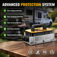 Chargeurs étanches 30A 25A 20A 18A 15A 24V 36V 48V 60V 72V 84V pour batteries électriques marines et de bateaux