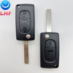 Ce0523 không có pin sửa đổi lật 3 nút từ xa Vỏ chìa khóa xe cho <span class=keywords><strong>Fiat</strong></span> Scudo cho Peugeot đối tác chuyên gia cho Citroen berlingo DIS - Product Image 1
