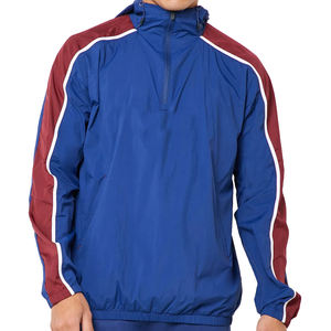 Vestes coupe-vent pour hommes, best-sellers pour la randonnée en plein air, prix de gros, fermeture à quart de zip, vente de vestes coupe-vent pour hommes - Product Image 1