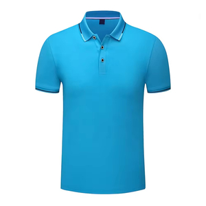 Polo de Algodón Blanco de Manga Corta para Hombre, Color Sólido, Diseño Casual Tejido y Transpirable con Ribete Rojo en Cuello y Puños - Product Image 2