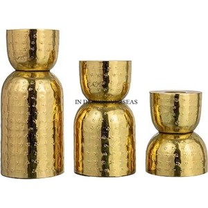 Brass <b>Candle</b> Stand Set Perforated Gold Finish Home Decoration Durable Metal Holders <b>Wedding</b> And Parties Table Centerpiece Decor - Product Image 5