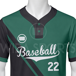 Maillot de baseball personnalisé 2026 unisexe à manches courtes, vert et noir, imprimé par sublimation, séchage rapide, coupe classique, vêtement de sport pour adulte - Product Image 4
