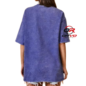 เสื้อยืดโอเวอร์ไซส์ ORVO SPORTS สำหรับผู้หญิง ไซส์พลัส ลายปักดอกไม้ คอกลม แขนสั้น ผ้าฝ้ายเจอร์ซีย์ 100% ความยาวปกติ - Product Image 3