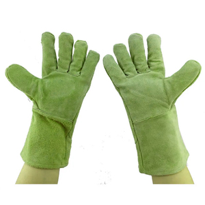 Ready Stock LOW MOQ Safety Work Leather Welding <b>Gloves</b> Heat & Cut Resistant Hand Protection Custom Design Welder Working <b>Gloves</b> - Product Image 3