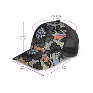 <b>Women</b> Floral Lace Baseball <b>Hat</b> Stylish <b>Sun</b> <b>Hat</b> Adjustable Fit Lightweight Headwear For Travel Beach And Daily Outfits - Product Image 2