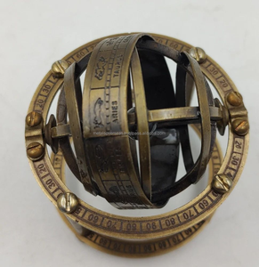 Esfera Armilar de Latón Antiguo, Astrolabio Marítimo Náutico Coleccionable, Globo de la Más Alta Calidad con Soporte de Metal Elegante - Product Image 2