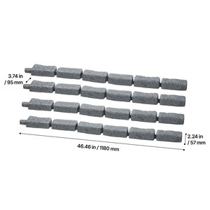 Borde de Jardín Flexible de Imitación Piedra Realista de 46.4 x 2.2, Borde de Jardín Tipo Ladrillo con Púas de Anclaje para Césped y Terraza - Product Image 4