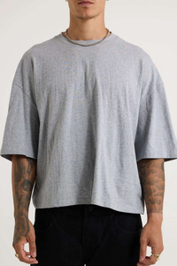 เสื้อยืดโอเวอร์ไซส์พิมพ์โลโก้ตามสั่ง ขายดี สำหรับผู้ชาย ผ้าฝ้ายออร์แกนิค 100% น้ำหนัก 240 กรัม เป็นมิตรกับสิ่งแวดล้อม ระบายอากาศได้ดี - Product Image 3