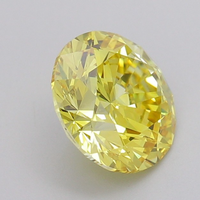 Berlian Kuning Bulat 2 Karat yang Indah, Berlian Lepas Berwarna Fantasi Langka untuk Desain Perhiasan Mewah Khusus.