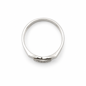 925 Sterling <b>Silver</b> <b>Mens</b> Diamond Pave Square Signet <b>Ring</b> Modern Minimalist Design High Polish Finish Wedding Party Daily Wear Gi - Product Image 4