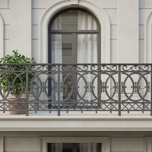 Barrières de sécurité modernes en fonte et aluminium pour balcons et escaliers, résistantes à la rouille et à l'eau, protégées contre les UV, garantie 5 ans - Product Image 1