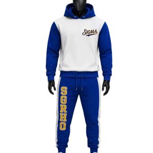 Conjunto de Sudadera y Pantalones de Felpa de Algodón para Mujer, Estilo Griego, con Capucha y Estampado de Poodle, Casual, Deportivo, de Dos Piezas - Product Image 1