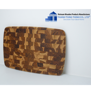 Planche à découper rectangulaire en bois massif, antidérapante, durable, non toxique, fabriquée au Vietnam - Product Image 1