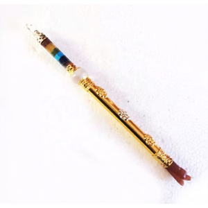 Varita de Masaje de Cobre con Piedras Preciosas Naturales Talladas, 7 Chakras, para Sanación y Meditación Feng Shui, Venta al Por Mayor - Product Image 1