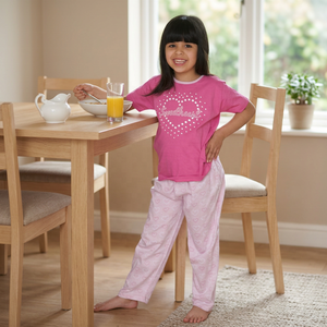 Ensembles de pyjamas courts en jersey de coton décontractés pour filles, imprimés, 100% coton doux, motif géométrique, meilleur prix, vêtements de nuit - Product Image 3