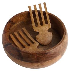 Juego de Tazones de Madera de Mango de Lujo con 2 Asas para Mezclar Ensaladas y Frutas, Tazones de Madera para Servir en la Cocina o el Comedor - Product Image 2