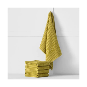Serviettes de cuisine en coton à carreaux tendance, écologiques et durables Pradaa, tissées, rectangulaires, lavables en machine, bleu foncé, lot de 4 - Product Image 4