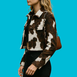 Chaqueta de Cuero Vacuno para Mujer, Diseño Personalizable, Colección de Invierno Cálida y Moderna, Chaquetas de Cuero Vacuno de Alta Calidad para Mujer - Product Image 3