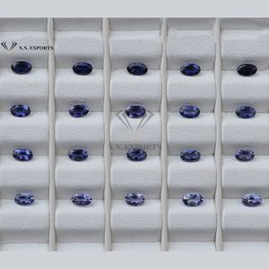 Nuevo Stock 4x6mm Iolita azul Natural Oval facetado corte calibrado piedra preciosa suelta AAA grado Iolita joyería hecha a mano certificado GIA - Product Image 2