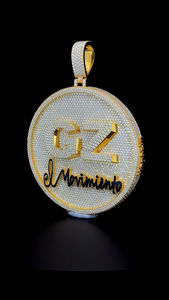 Colgante Grande de 3 Pulgadas Chapado en Oro de Plata de Ley 925 con Diamante Moissanite VVS, Joyería de Hip Hop para Fiesta, Colgante con Letra para Hombre - Product Image 5