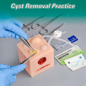 Kit d'entraînement à la suture pour étudiants en médecine : porte-aiguille, forceps moustique, ciseaux à iris, forceps Adson, scalpel et fils de suture - Product Image 3