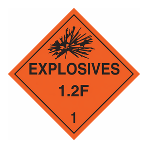 Señal de Advertencia - Brady Explosives 12F 1, Señal de Seguridad de Alta Visibilidad para Interiores/Exteriores para Áreas de Manipulación de Explosivos - Product Image 1