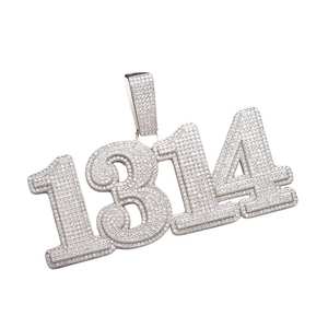 Pendentif personnalisé en moissanite avec numéro porte-bonheur, serti de pierres, pour homme et femme, en argent sterling 925, cadeau pour bijoux fins, pendentifs et breloques - Product Image 3