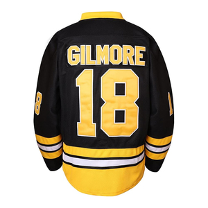 Camiseta de Hockey Unisex Bost con Cuello en V, Malla, Manga Larga, Negra y Amarilla, Talla 43, Transpirable, Secado Rápido, Nombre Personalizado, Ropa Deportiva de Poliéster - Product Image 3