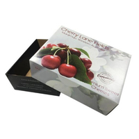 Carton d'expédition ondulé imprimé personnalisé de 2.5kg/5kg/10kg Boîte de stockage de fruits frais imprimée en feuille d'or Berry Cherry Box
