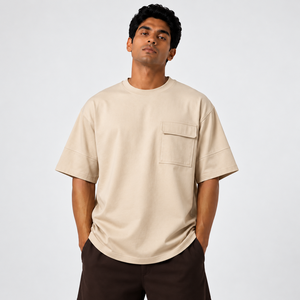 T-shirt pour homme en tissu tissé polyester/coton, imprimé tie-dye, design vierge personnalisable, qualité supérieure, nouveau modèle, éco-responsable - Product Image 5