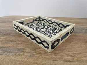 Bandeja de Servir Cuadrada de Lujo con Incrustaciones de Hueso, Artesanía Natural para Hotel, Restaurante y Hogar - Product Image 2