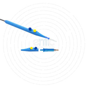 Crayon électrochirurgical bipolaire manuel en acier inoxydable à usage unique avec nettoyeur de pointe et étui - Product Image 6