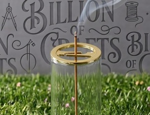 Premium Quality Transparent Acrylic <b>Incense</b> <b>Stick</b> <b>Holder</b> Wooden Brass Metal Stand Ramadan Special - Product Image 1