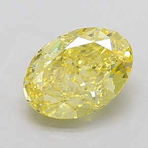 Diamant de taille ovale 5,09 carats, jaune vif fantaisie, excellente finition, clarté VS1, cultivé en laboratoire, certifié IGI, pierre précieuse brillante non montée - Product Image 1