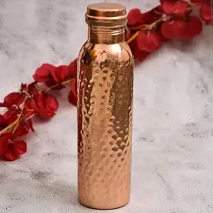 Luxury Hammered <b>Copper</b> Water <b>Bottle</b> Ayurveda <b>Copper</b> Drinking <b>Copper</b> Vessel <b>Bottle</b> - Product Image 3