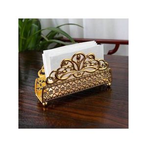 Porte-serviettes en métal floral argenté de luxe, support de papier de table vintage en fonte pour la décoration de mariage, de fête, d'hôtel, de restaurant - Product Image 6