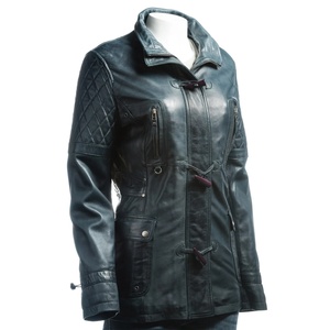 Veste en cuir pour femme 2026, en peau de mouton véritable, tricotée, personnalisable, de haute qualité, respirante, pour l'hiver - Product Image 6