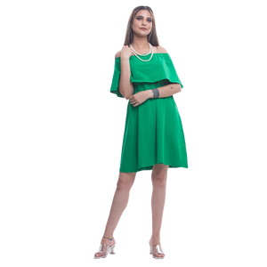 Robe de maternité élégante mi-longue à épaules dénudées motif de vêtements de plage naturel pour les femmes enceintes Photoshoots Style de vacances - Product Image 2