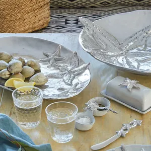 Bol en métal organique haut de gamme au design élégant avec finition métallique chaleureuse pour la décoration moderne de salle à manger, sûr et plaqué. - Product Image 2