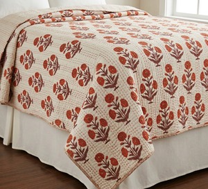 Colcha Kantha de Algodón con Estampado Floral Tradicional Hecha a Mano, Reversible, para Todas las Estaciones, Lavable, Estilo Vintage, 60x90 Pulgadas - Product Image 4