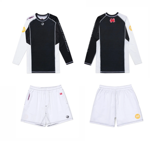 Camisetas de Entrenamiento de MMA al por Mayor, Ropa Deportiva, Conjunto Personalizado de Rashguard y Pantalones Cortos para Hombre, para MMA, Jiu Jitsu y Grappling, Tela Spandex - Product Image 1