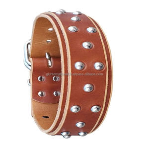 Nouveau collier de chien clouté en cuir riveté pour animaux de compagnie de grande ou moyenne taille fait à la main collier de chien en cuir clouté fantaisie - Product Image 5