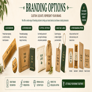 Natural Handmade Thick Hair Neem Wood <b>Wide</b> Tooth Detangling <b>Comb</b> Eco Choice - Product Image 5
