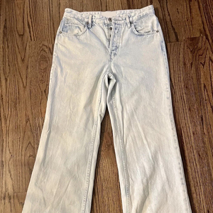 Mejor Oferta OEM Jeans Baggy de Pierna Recta de Cintura Alta con Logo Personalizado para Mujer, Ajuste Holgado, Diseño de Lazo Estilo High Street - Product Image 1