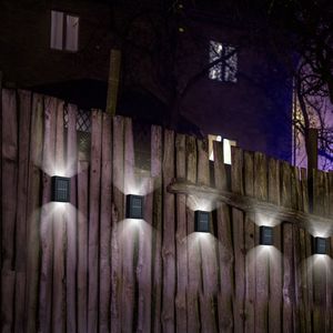 2 luci solari bianche per esterni, impermeabili, con 2 LED e sensore, per recinzioni, scale, patio, giardino, illuminazione esterna, lampade da parete. - Product Image 2